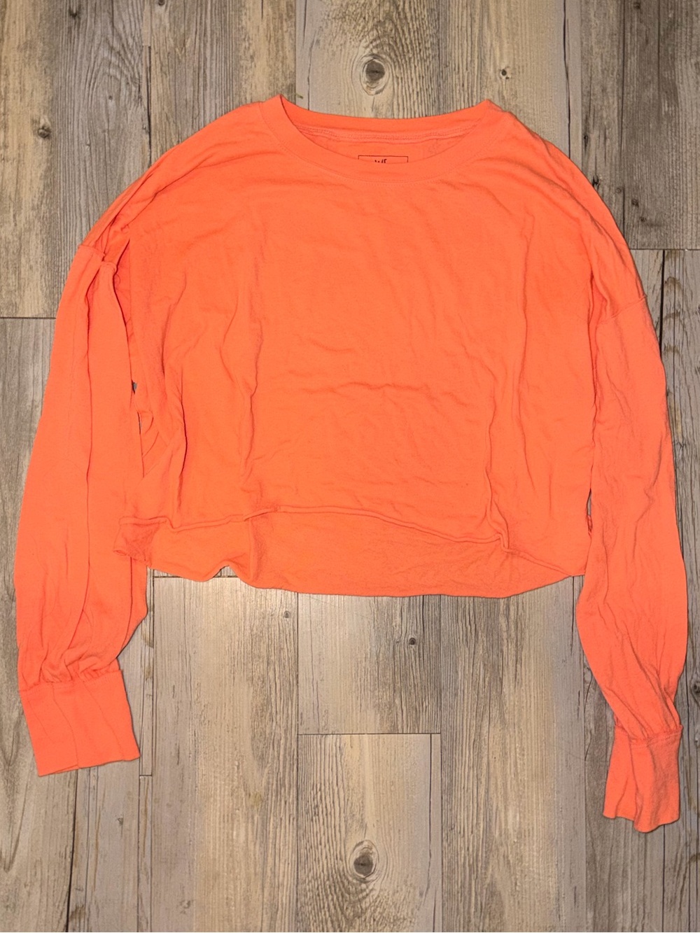 Free People Long Sleeve Crop Tee size Large